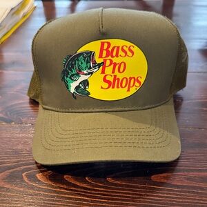 Bass Pro Shops Khaki Trucker Hat with Logo